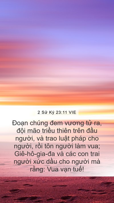2 Sử Ký 23:11 VIE Bible Verse Image