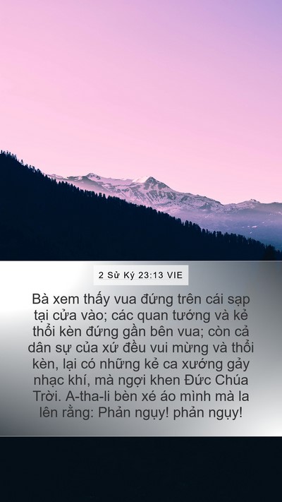 2 Sử Ký 23:13 VIE Bible Verse Image