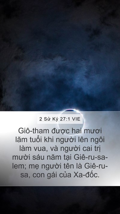 2 Sử Ký 27:1 VIE Bible Verse Image