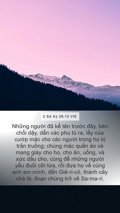 2 Sử Ký 28:15 VIE Bible Verse Image