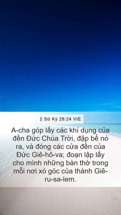 2 Sử Ký 28:24 VIE Bible Verse Image