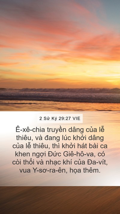 2 Sử Ký 29:27 VIE Bible Verse Image
