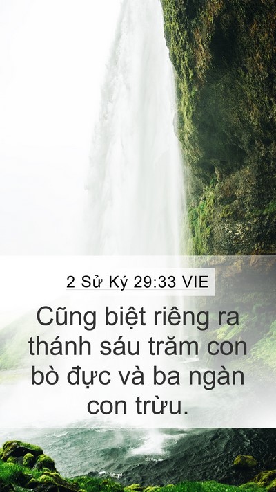 2 Sử Ký 29:33 VIE Mobile Phone Wallpaper - Cũng biệt riêng ra thánh sáu trăm con bò - Mobile Bible Verse Wallpaper