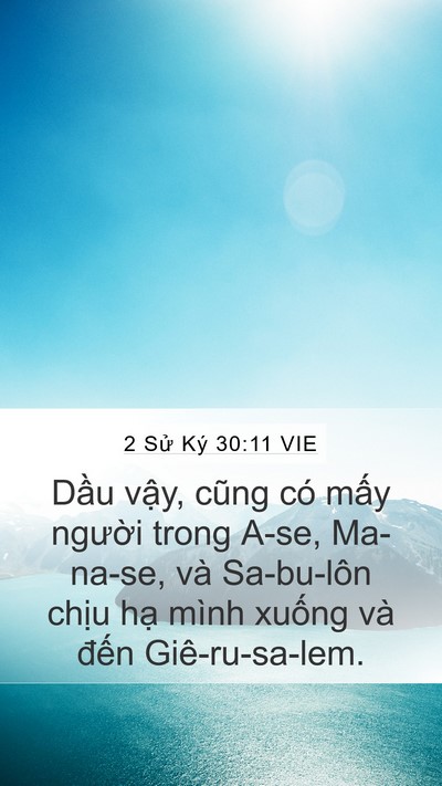 2 Sử Ký 30:11 VIE Bible Verse Image