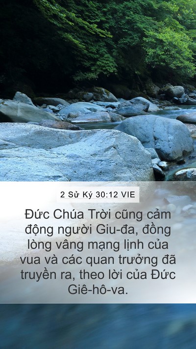 2 Sử Ký 30:12 VIE Bible Verse Image
