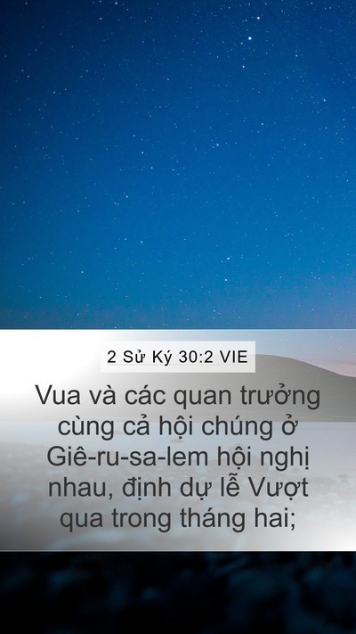 2 Sử Ký 30:2 VIE Bible Verse Image