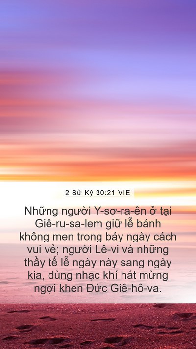 2 Sử Ký 30:21 VIE Bible Verse Image