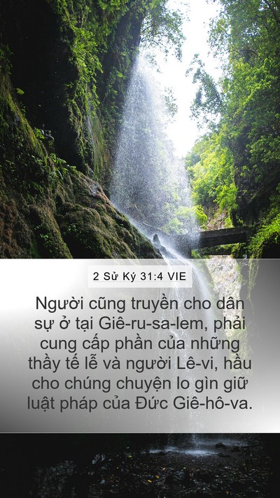 2 Sử Ký 31:4 VIE Bible Verse Image