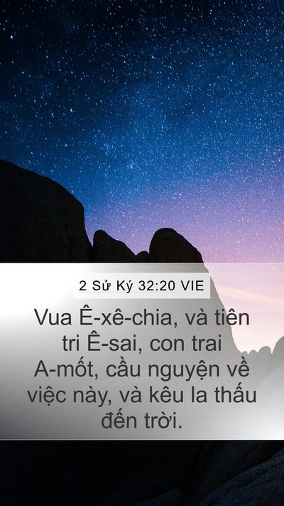 2 Sử Ký 32:20 VIE Bible Verse Image