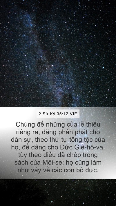 2 Sử Ký 35:12 VIE Bible Verse Image