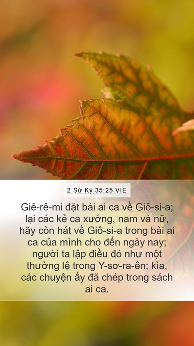 2 Sử Ký 35:25 VIE Bible Verse Image