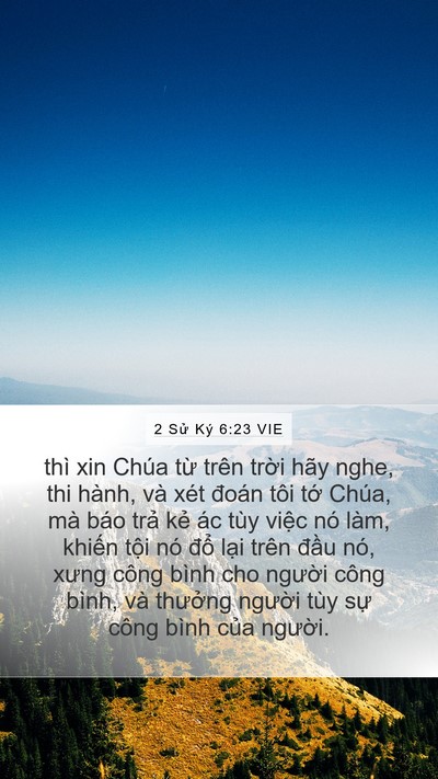 2 Sử Ký 6:23 VIE Bible Verse Image