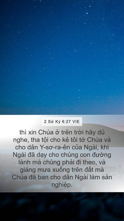 2 Sử Ký 6:27 VIE Bible Verse Image