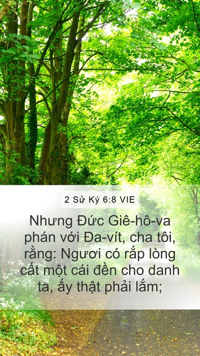 2 Sử Ký 6:8 VIE Bible Verse Image
