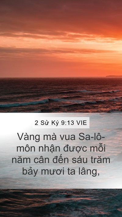2 Sử Ký 9:13 VIE Bible Verse Image