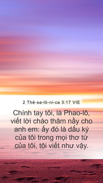 2 Thê-sa-lô-ni-ca 3:17 VIE Bible Verse Image