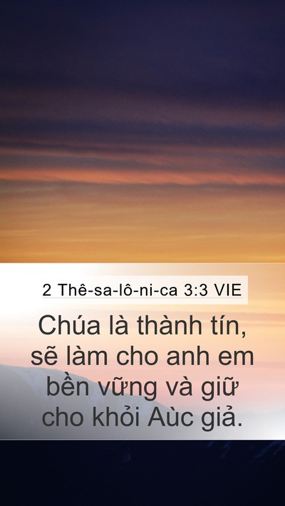 2 Thê-sa-lô-ni-ca 3:3 VIE Bible Verse Image