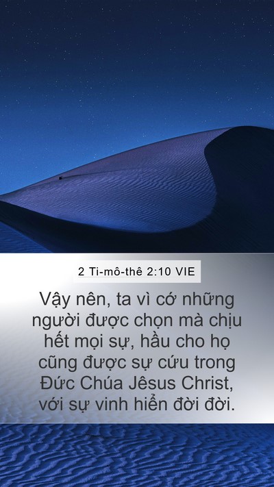 2 Ti-mô-thê 2:10 VIE Bible Verse Image