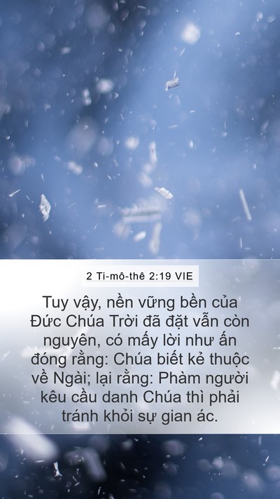2 Ti-mô-thê 2:19 VIE Bible Verse Image