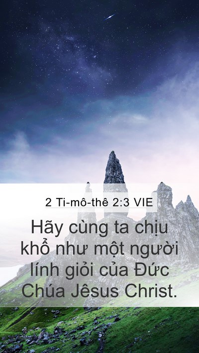 2 Ti-mô-thê 2:3 VIE Bible Verse Image