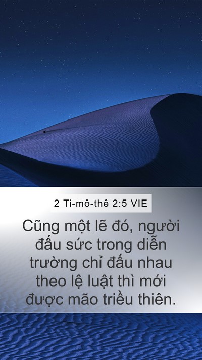 2 Ti-mô-thê 2:5 VIE Mobile Phone Wallpaper - Cũng một lẽ đó, người đấu sức - Mobile Bible Verse Wallpaper
