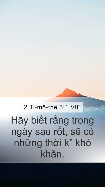 2 Ti-mô-thê 3:1 VIE Bible Verse Image