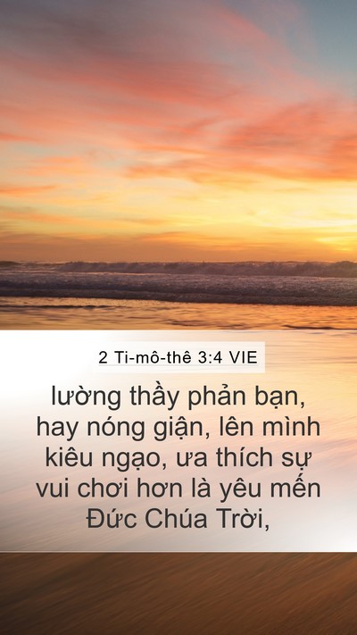 2 Ti-mô-thê 3:4 VIE Bible Verse Image