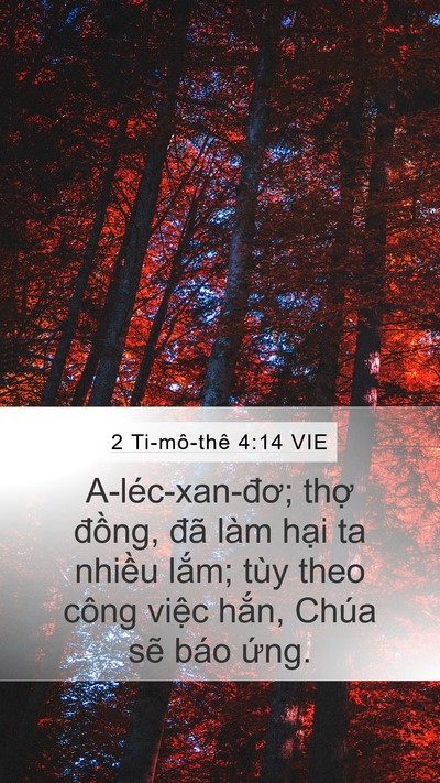 2 Ti-mô-thê 4:14 VIE Bible Verse Image