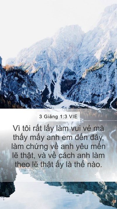 3 Giăng 1:3 VIE Bible Verse Image
