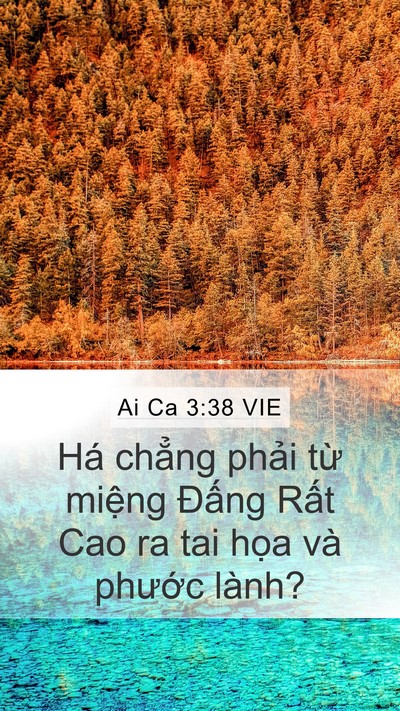 Ai Ca 3:38 VIE Mobile Phone Wallpaper - Há chẳng phải từ miệng Đấng Rất Cao - Mobile Bible Verse Wallpaper