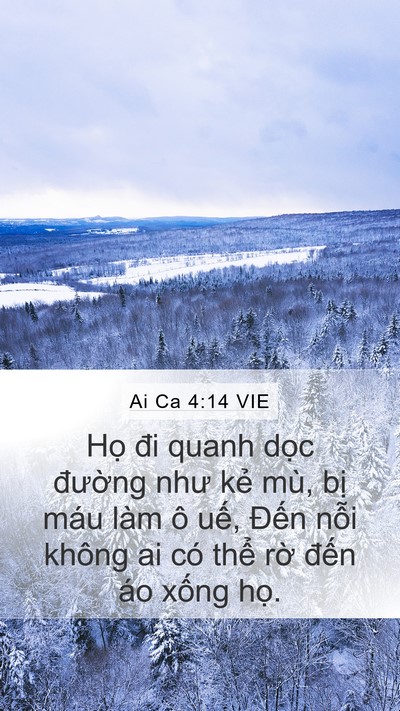 Ai Ca 4:14 VIE Mobile Phone Wallpaper - Họ đi quanh dọc đường như kẻ mù, - Mobile Bible Verse Wallpaper