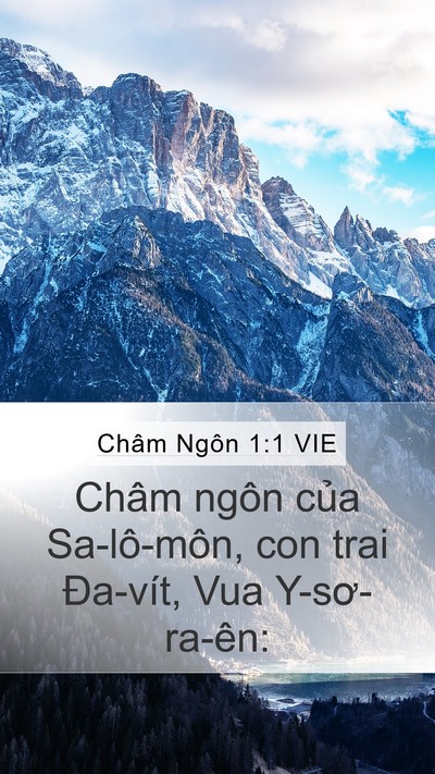 Châm Ngôn 1:1 VIE Mobile Phone Wallpaper - Châm ngôn của Sa-lô-môn, con trai Đa-vít, - Mobile Bible Verse Wallpaper
