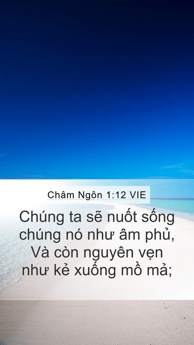 Châm Ngôn 1:12 VIE Bible Verse Image