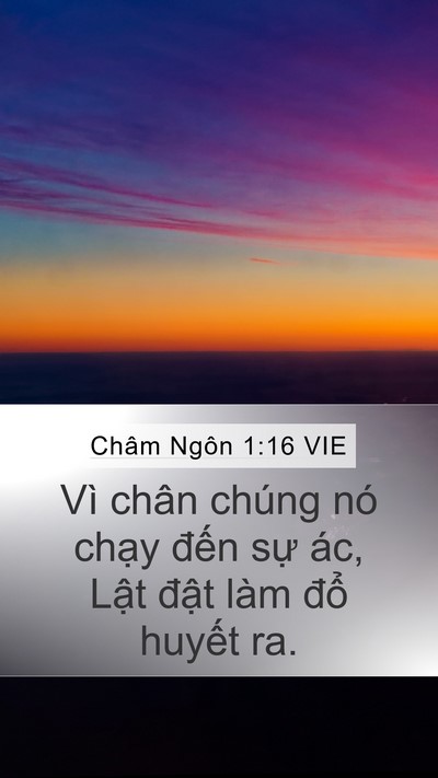 Châm Ngôn 1:16 VIE Bible Verse Image
