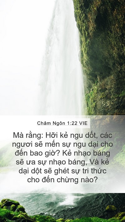 Châm Ngôn 1:22 VIE Bible Verse Image