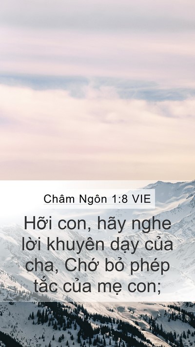 Châm Ngôn 1:8 VIE Bible Verse Image
