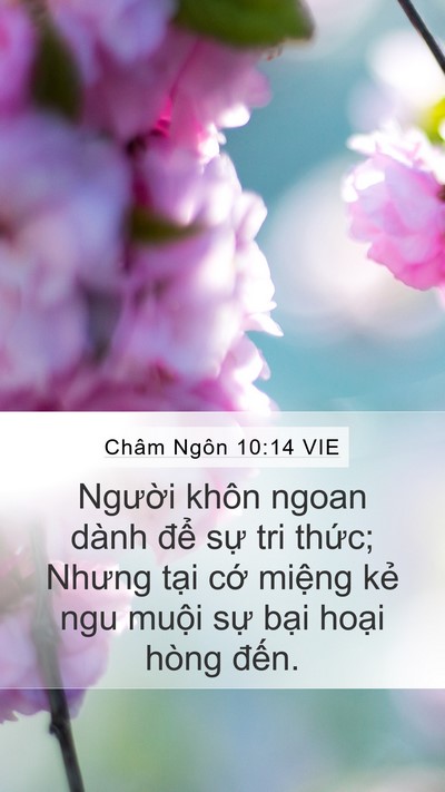 Châm Ngôn 10:14 VIE Bible Verse Image