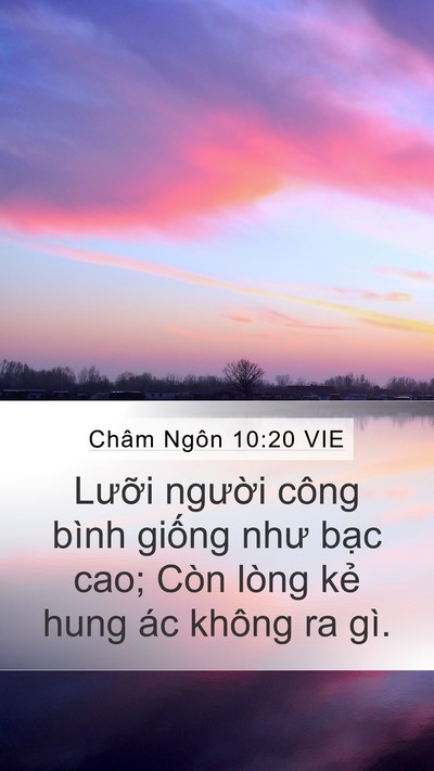 Châm Ngôn 10:20 VIE Bible Verse Image