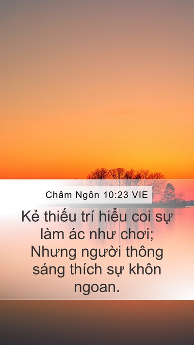 Châm Ngôn 10:23 VIE Bible Verse Image
