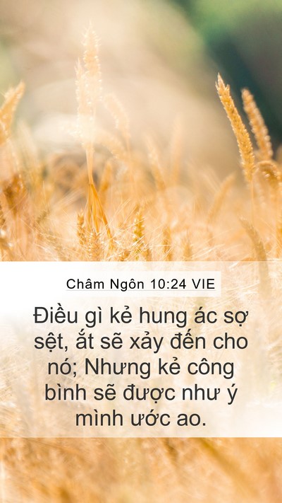 Châm Ngôn 10:24 VIE Bible Verse Image