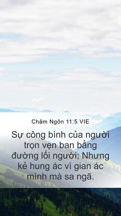 Châm Ngôn 11:5 VIE Bible Verse Image