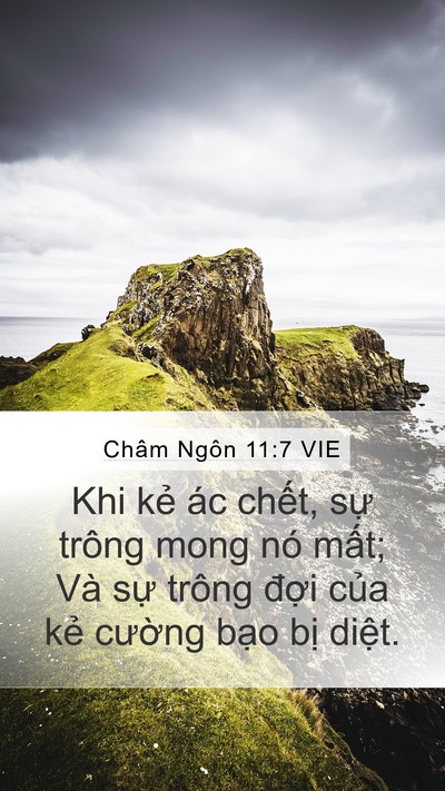Châm Ngôn 11:7 VIE Bible Verse Image