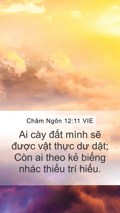 Châm Ngôn 12:11 VIE Bible Verse Image