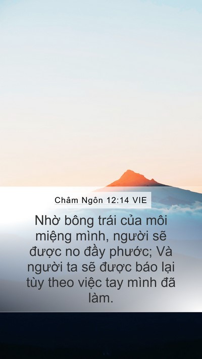 Châm Ngôn 12:14 VIE Bible Verse Image