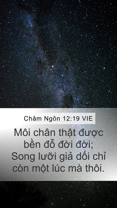 Châm Ngôn 12:19 VIE Bible Verse Image