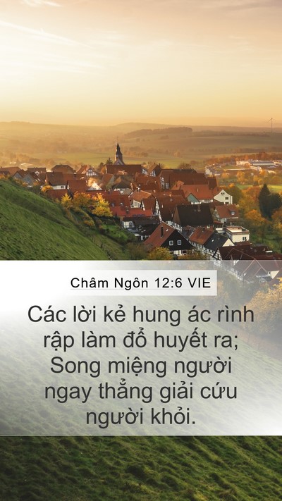 Châm Ngôn 12:6 VIE Bible Verse Image