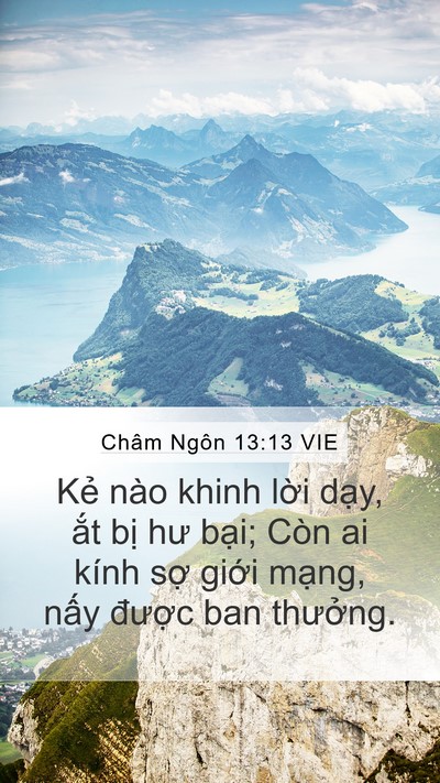 Châm Ngôn 13:13 VIE Bible Verse Image