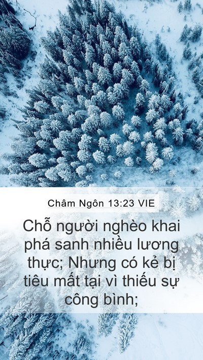 Châm Ngôn 13:23 VIE Bible Verse Image