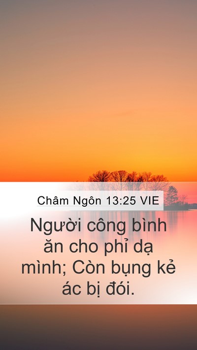 Châm Ngôn 13:25 VIE Bible Verse Image