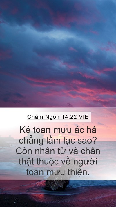 Châm Ngôn 14:22 VIE Bible Verse Image